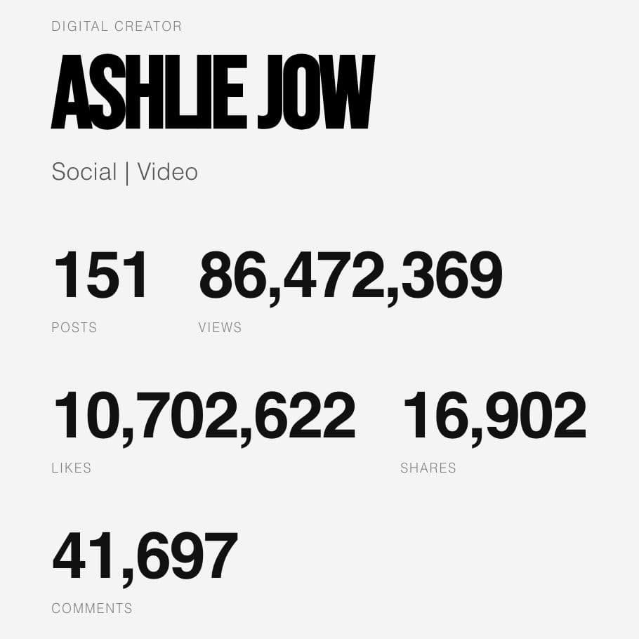 Ashlie Jow portfolio page with Gondola-powered work examples