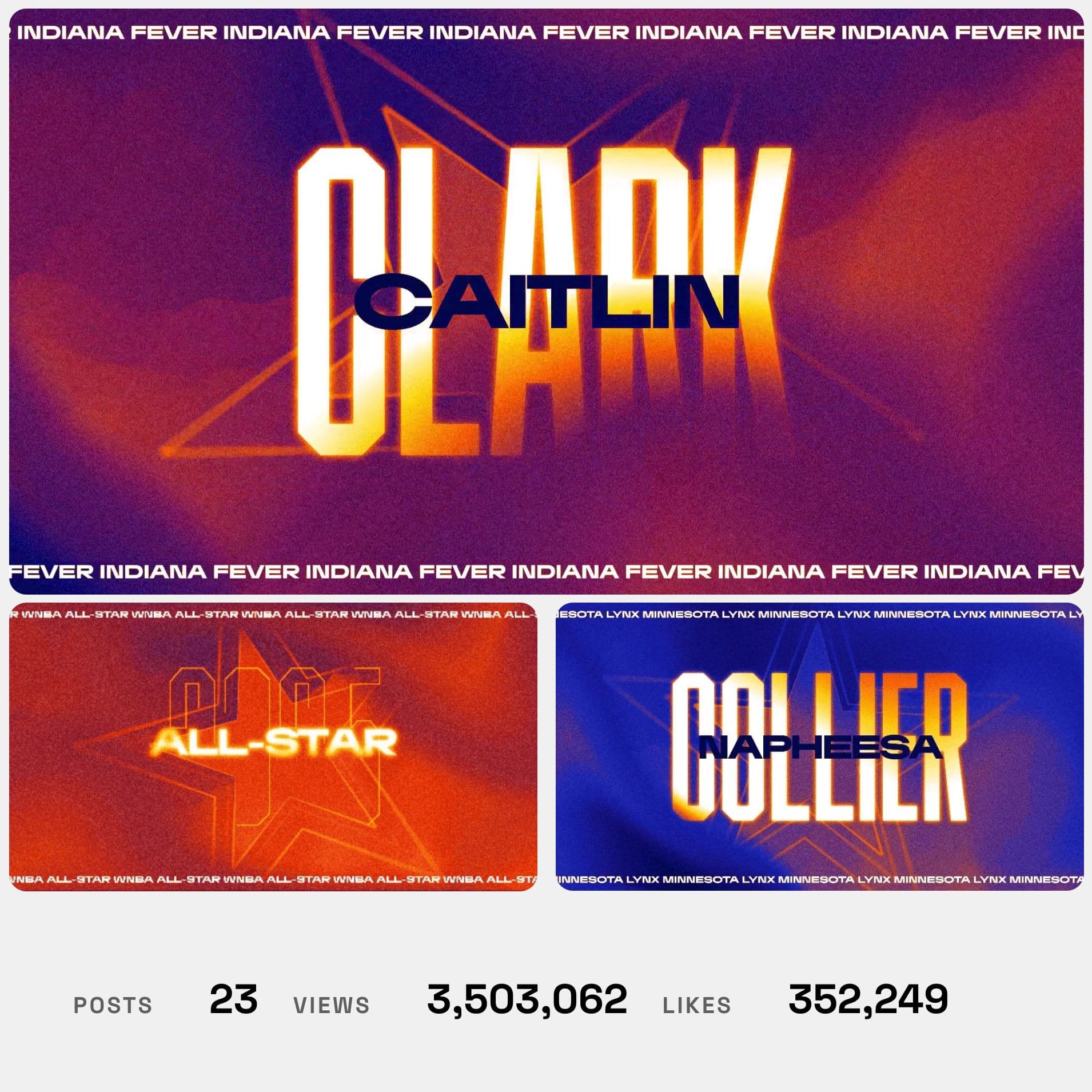 Quinn Carletta WNBA All-Star portfolio page with Gondola-powered work examples